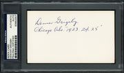 Denver Grigsby Autographed 3x5 Index Card Chicago Cubs "1923" PSA/DNA #83862557