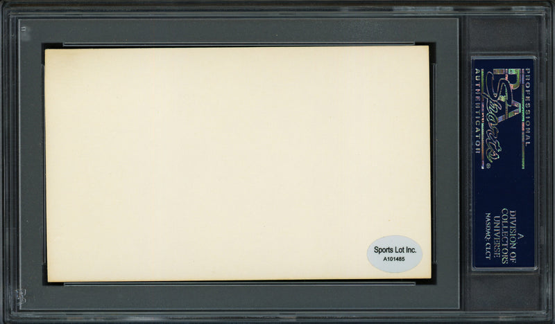 Eddie "Ed" Grimes Autographed 3x5 Index Card St. Louis Browns PSA/DNA #83862565