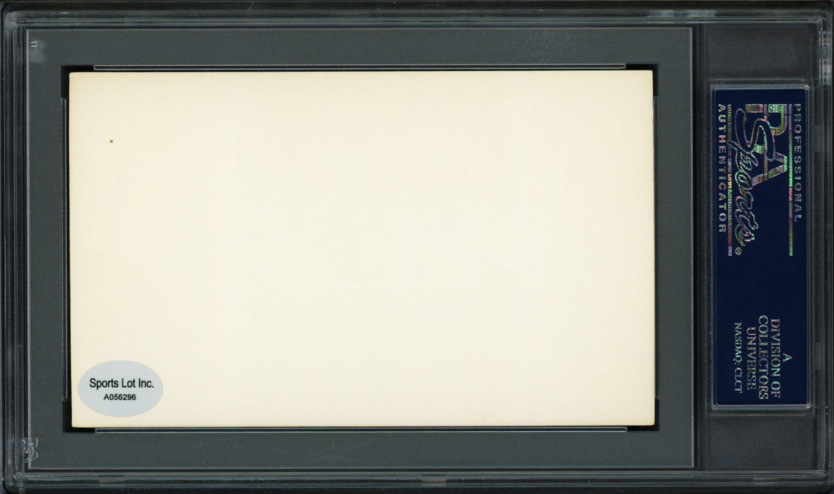 Albert "Al" Huenke Autographed 3x5 Index Card New York Giants "To Bob" PSA/DNA #83862606