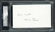 Harry Litwack Autographed 3x5 Index Card Temple University Owls Coach "Good Luck!" PSA/DNA #83721503