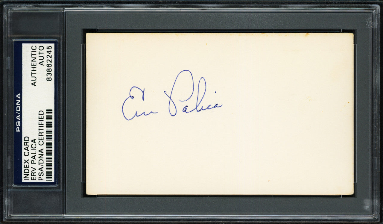 Erv Palica Autographed 3x5 Index Card Brooklyn Dodgers PSA/DNA #83862245