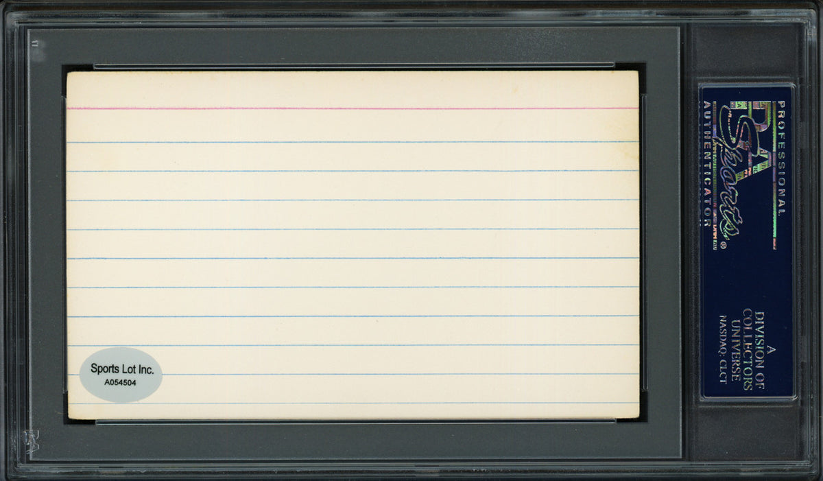 Erv Palica Autographed 3x5 Index Card Brooklyn Dodgers PSA/DNA #83862245