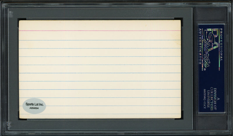 Erv Palica Autographed 3x5 Index Card Brooklyn Dodgers PSA/DNA #83862245