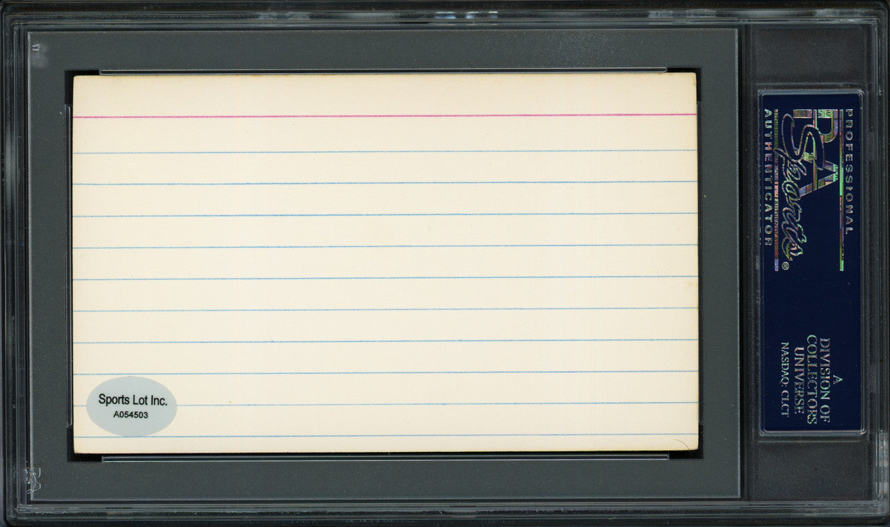 Erv Palica Autographed 3x5 Index Card Brooklyn Dodgers PSA/DNA #83862246
