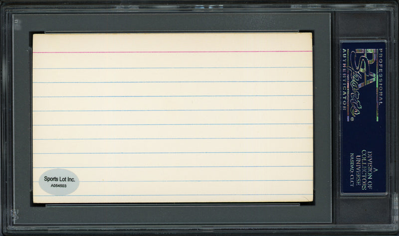 Erv Palica Autographed 3x5 Index Card Brooklyn Dodgers PSA/DNA #83862246