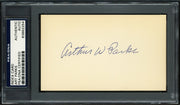 Arthur "Art" Parks Autographed 3x5 Index Card Brooklyn Dodgers PSA/DNA #83862254