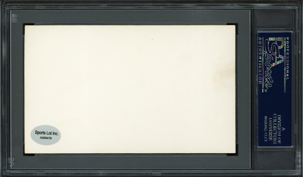 Raymond Poole Autographed 3x5 Index Card Philadelphia A's PSA/DNA #83862265