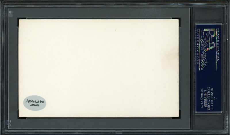 Raymond Poole Autographed 3x5 Index Card Philadelphia A's PSA/DNA #83862265