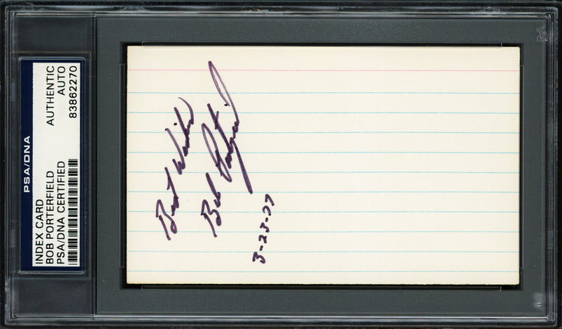 Bob Porterfield Autographed 3x5 Index Card New York Yankees, Boston Red Sox "Best Wishes" PSA/DNA #83862270