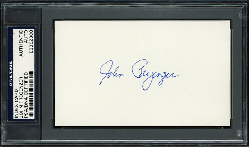 John Pregenzer Autographed 3x5 Index Card San Francisco Giants PSA/DNA #83862308