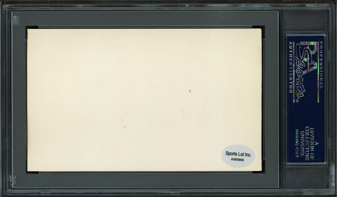 Allen "Dutch" Romberger Autographed 3x5 Index Card Philadelphia A's "Best of Luck" PSA/DNA #83862349