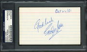 Goodwin "Goody" Rosen Autographed 3x5 Index Card Brooklyn Dodgers "Good Luck" PSA/DNA #83862360