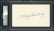 Harry Rosenberg Autographed 3x5 Index Card New York Giants PSA/DNA #83862363