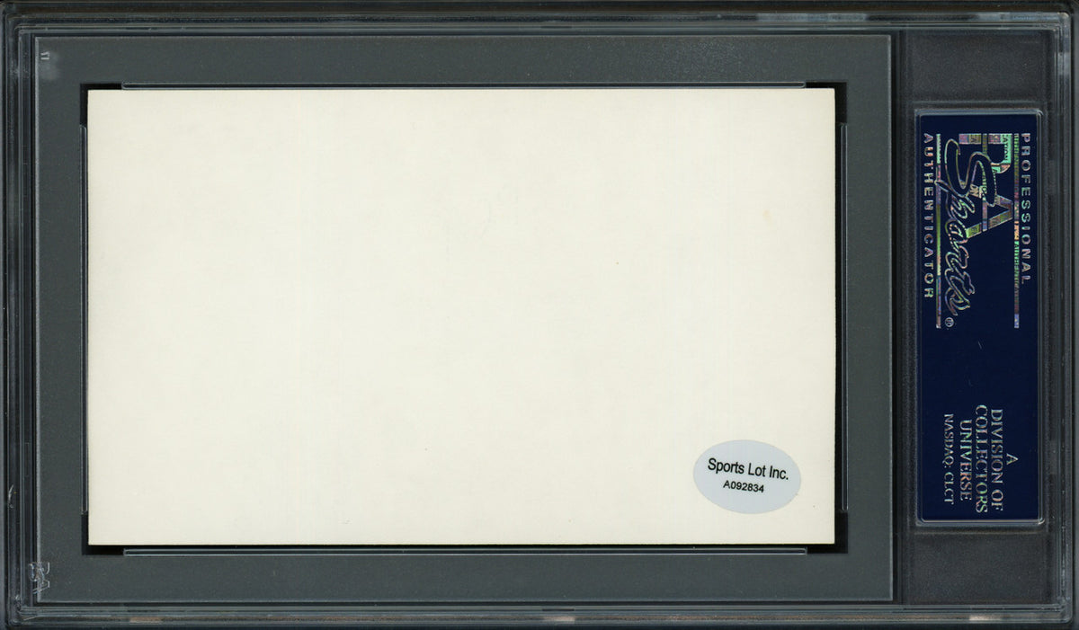 Emerson "Steve" Roser Autographed 3x5 Index Card New York Yankees, Boston Braves PSA/DNA #83862376