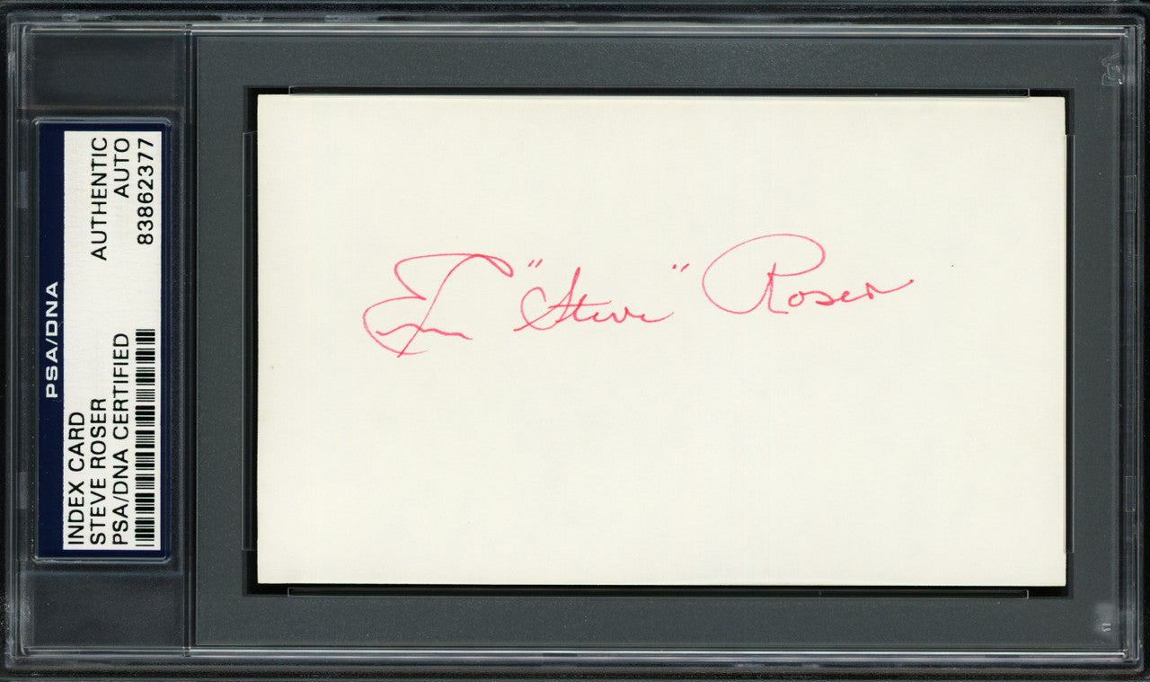 Emerson "Steve" Roser Autographed 3x5 Index Card New York Yankees, Boston Braves PSA/DNA #83862377