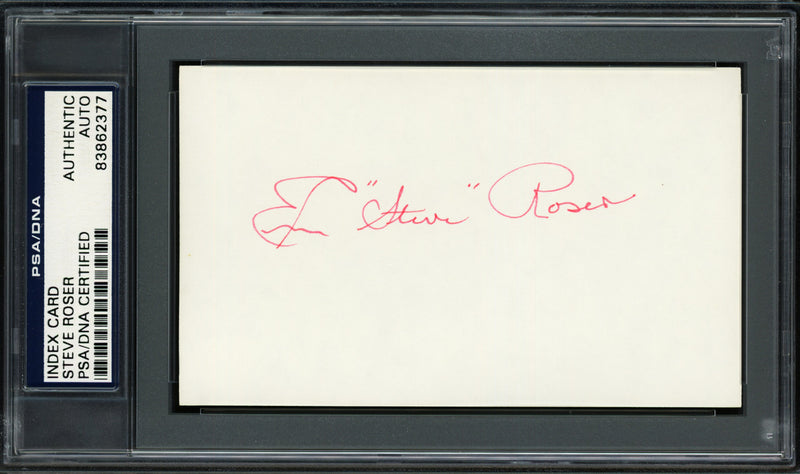 Emerson "Steve" Roser Autographed 3x5 Index Card New York Yankees, Boston Braves PSA/DNA #83862377