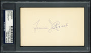 Francis "Frank" Rosso Autographed 3x5 Index Card New York Giants PSA/DNA #83862381