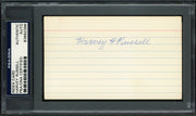 Harvey H. Russell Autographed 3x5 Index Card Baltimore Terrapins PSA/DNA #83862396