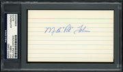 Marion Brooks M.B. "Pat" Tobin Autographed 3x5 Index Card Philadelphia A's PSA/DNA #83862455
