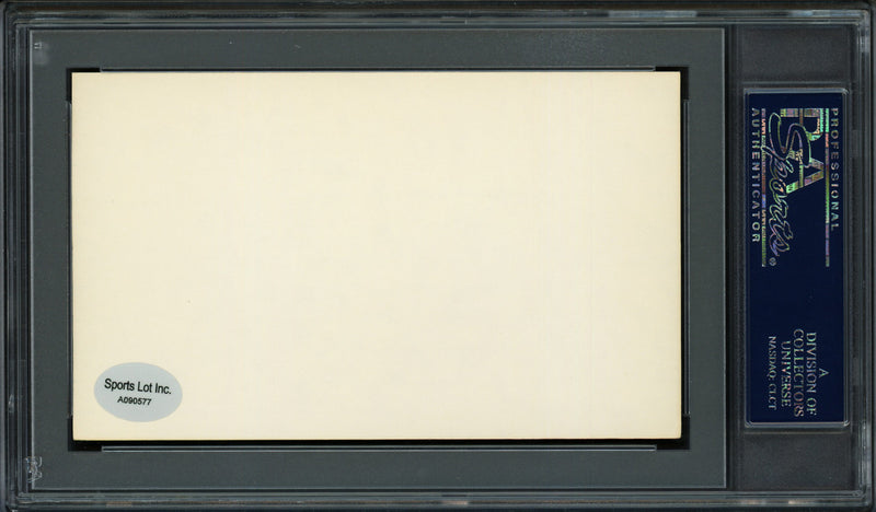 Marion Brooks M.B. "Pat" Tobin Autographed 3x5 Index Card Philadelphia A's PSA/DNA #83862455