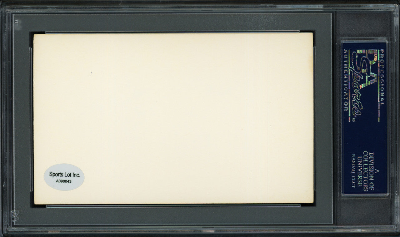 Albert Bert Tooley Autographed 3x5 Index Card Brooklyn Dodgers "1911-12" PSA/DNA #83862459
