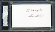 Stanley "Stan" Watts Autographed 3x5 Index Card BYU Cougars Coach "Kindest Regards" PSA/DNA #83721243