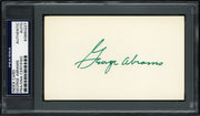 George Abrams Autographed 3x5 Index Card Cincinnati Reds PSA/DNA #83860227