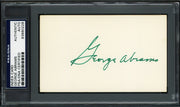 George Abrams Autographed 3x5 Index Card Cincinnati Reds PSA/DNA #83860228