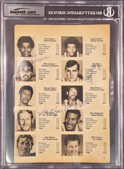 John Brisker Autographed 7x11 Magazine Page Photo Seattle Supersonics With 8 Total Signatures Beckett BAS #17402407