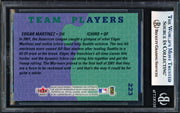 Ichiro Suzuki & Edgar Martinez Autographed 2001 Fleer Ultra Card #223 Seattle Mariners Beckett BAS #17830825