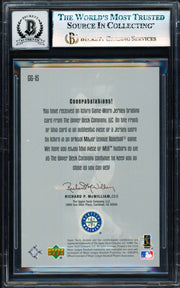 Ichiro Suzuki Autographed 2001 Upper Deck Gold Glove Jersey Rookie Card #GG-IS Seattle Mariners Auto Grade Gem Mint 10 Beckett BAS #17830081