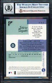 Ichiro Suzuki Autographed 2001 Topps Gallery Card #151 Seattle Mariners Auto Grade Gem Mint 10 Beckett BAS #17855969
