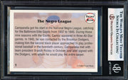 Roy Campanella Autographed 1992 Front Row Card #1 Brooklyn Dodgers Beckett BAS #17856379