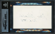 Ray Nitschke Autographed 3x5 Index Card Green Bay Packers "HOF 1978" Beckett BAS #17402443