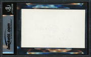 Ray Nitschke Autographed 3x5 Index Card Green Bay Packers "HOF 1978" Beckett BAS #17402437