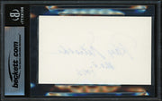 Ray Nitschke Autographed 3x5 Index Card Green Bay Packers "HOF 1978" Beckett BAS #17402445