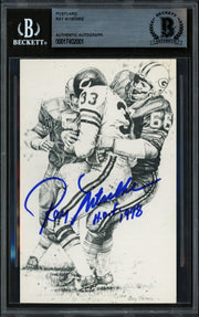 Ray Nitschke Autographed Postcard Green Bay Packers "HOF 1978" Beckett BAS #17402001