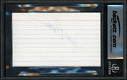 Jim Brown Autographed 3x5 Index Card Cleveland Browns Auto Grade Gem Mint 10 Beckett BAS #17401918
