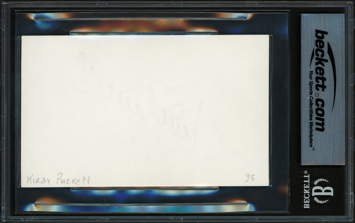 Kirby Puckett Autographed 3x5 Index Card Minnesota Twins Beckett BAS #17856911