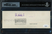Curt Flood Autographed Check St. Louis Cardinals Beckett BAS #17857440