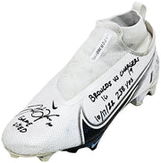 Justin Herbert Autographed Pair Of Game Used White & Black Nike Vapor 360 Pro Cleats Los Angeles Chargers "Game Used, Broncos 16 vs Chargers 19, 10/17/22, 238 Yds" Beckett BAS Witness #W453550 & #W453551