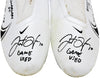 Justin Herbert Autographed Pair Of Game Used White & Black Nike Vapor 360 Pro Cleats Los Angeles Chargers "Game Used, Browns 28 vs Chargers 30, 10/9/22, 228 Yds, & 1 TD" Beckett BAS Witness #W453556 & #W453557