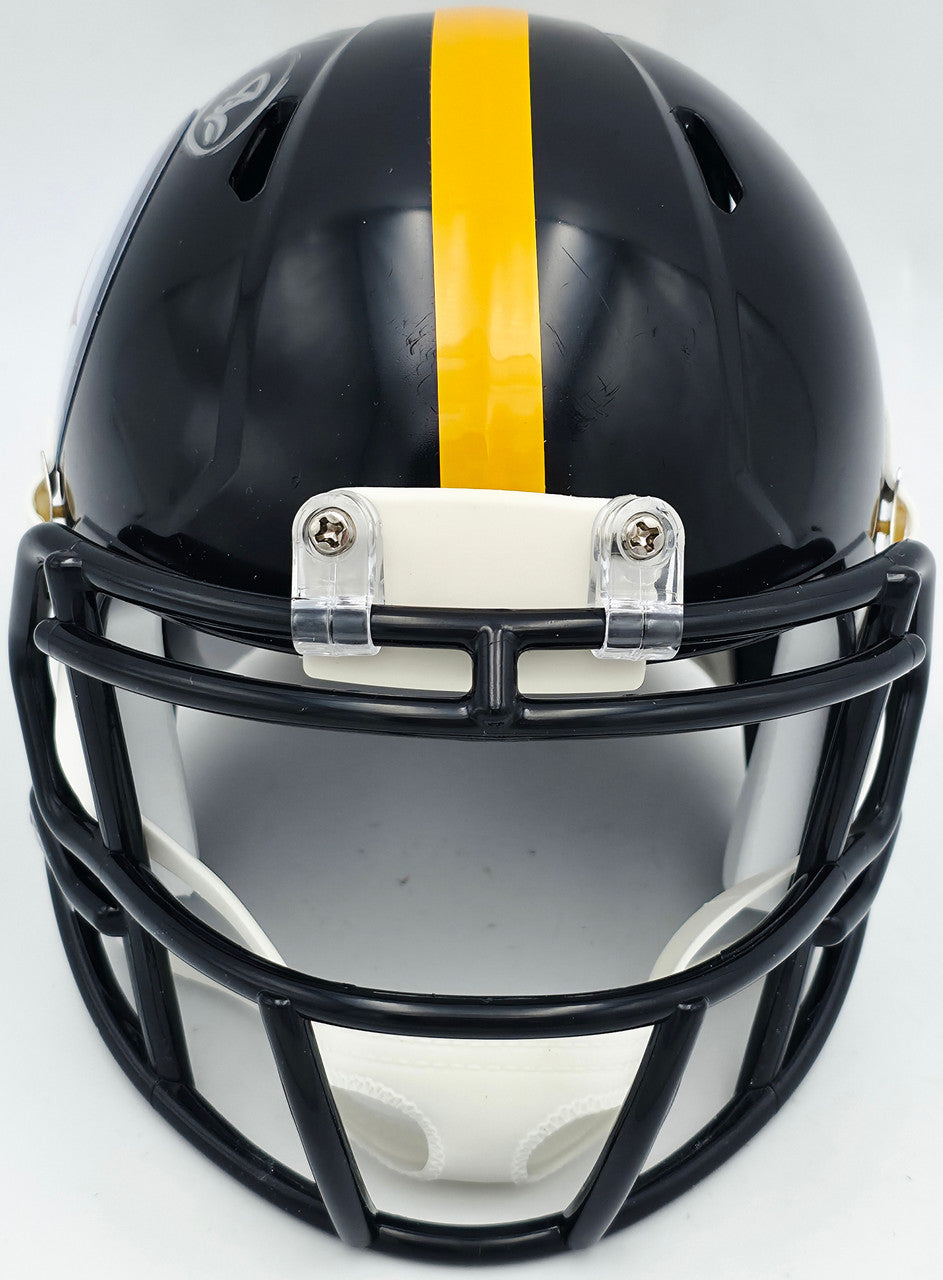 Hines Ward Autographed Pittsburgh Steelers Black Speed Mini Helmet Beckett BAS Witness Stock #241386