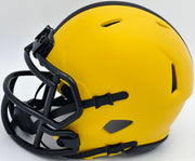 James Harrison Autographed Pittsburgh Steelers Gold Rave Speed Mini Helmet Beckett BAS Witness Stock #241385