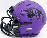 Terrell Suggs Autographed Baltimore Ravens Purple Speed Rave Mini Helmet Beckett BAS Witness Stock #241396