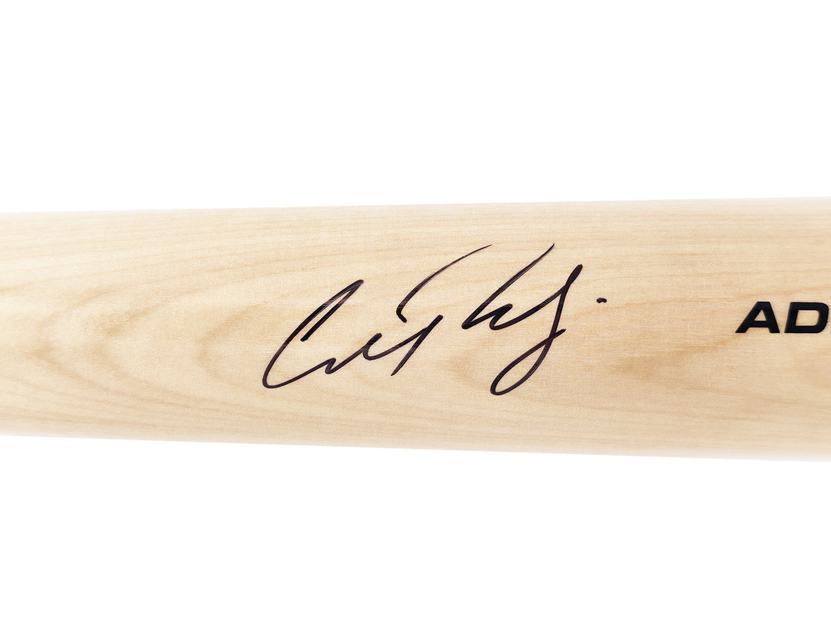 Cal Raleigh Autographed Blonde Rawlings Pro Baseball Bat Seattle Mariners Fanatics & MLB Holo Stock #241376