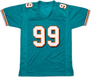 Miami Dolphins Jason Taylor Autographed Teal Jersey Beckett BAS Witness Stock #239803