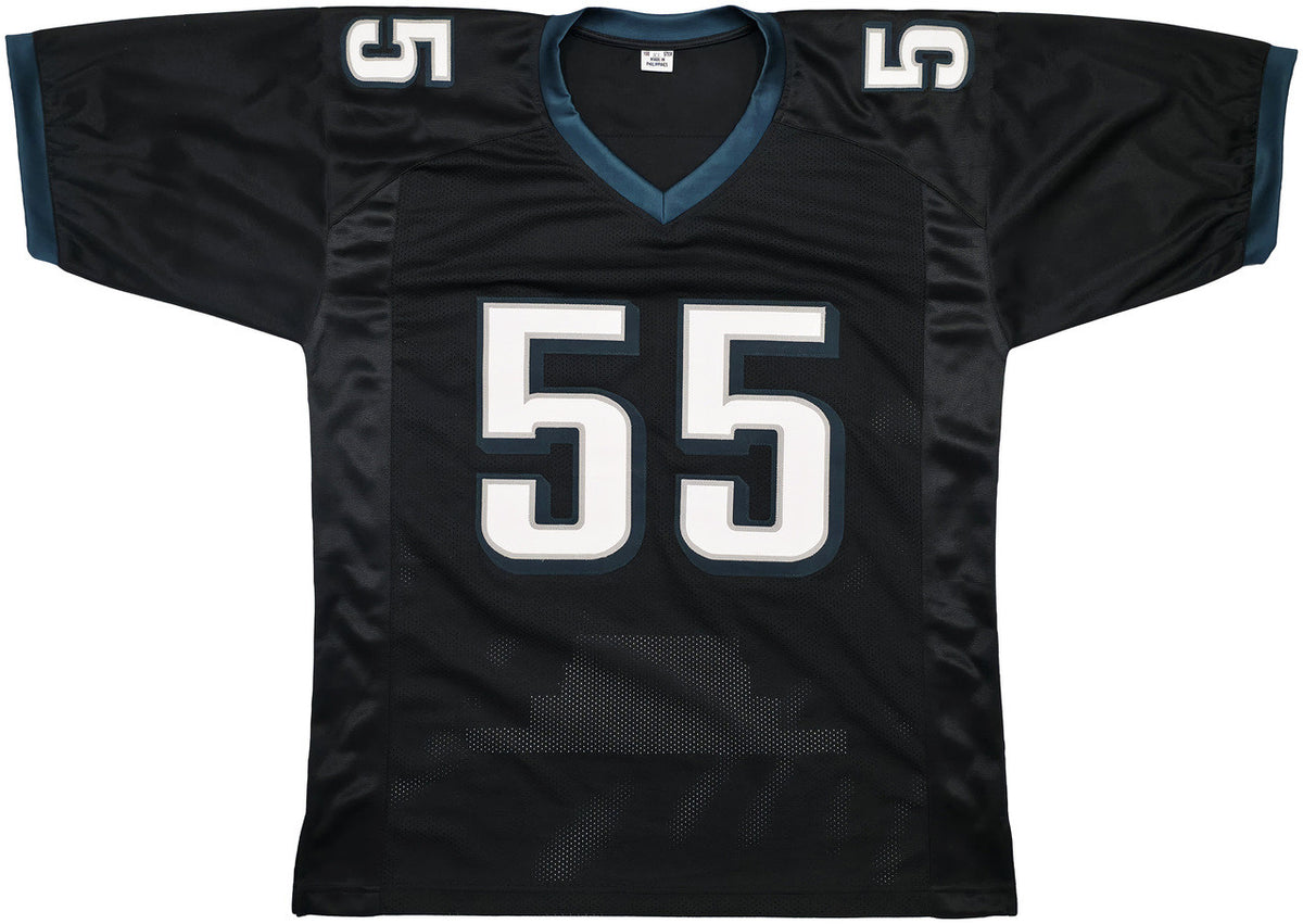 Philadelphia Eagles Brandon Graham Autographed Black Super Bowl Stats Jersey Beckett BAS Witness Stock #239891