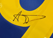 Los Angeles Rams Aaron Donald Autographed Blue Nike Dri Fit Jersey Size L Beckett BAS Witness Stock #241359