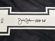 Dallas Cowboys Jimmy Johnson Autographed Blue Jersey "HOF 20" Beckett BAS Witness Stock #239849